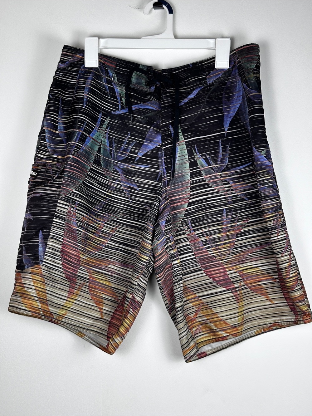 Osklen Rio Aqualight Men’s Board Shorts Size 36 Tropical Abstract Print Brazil